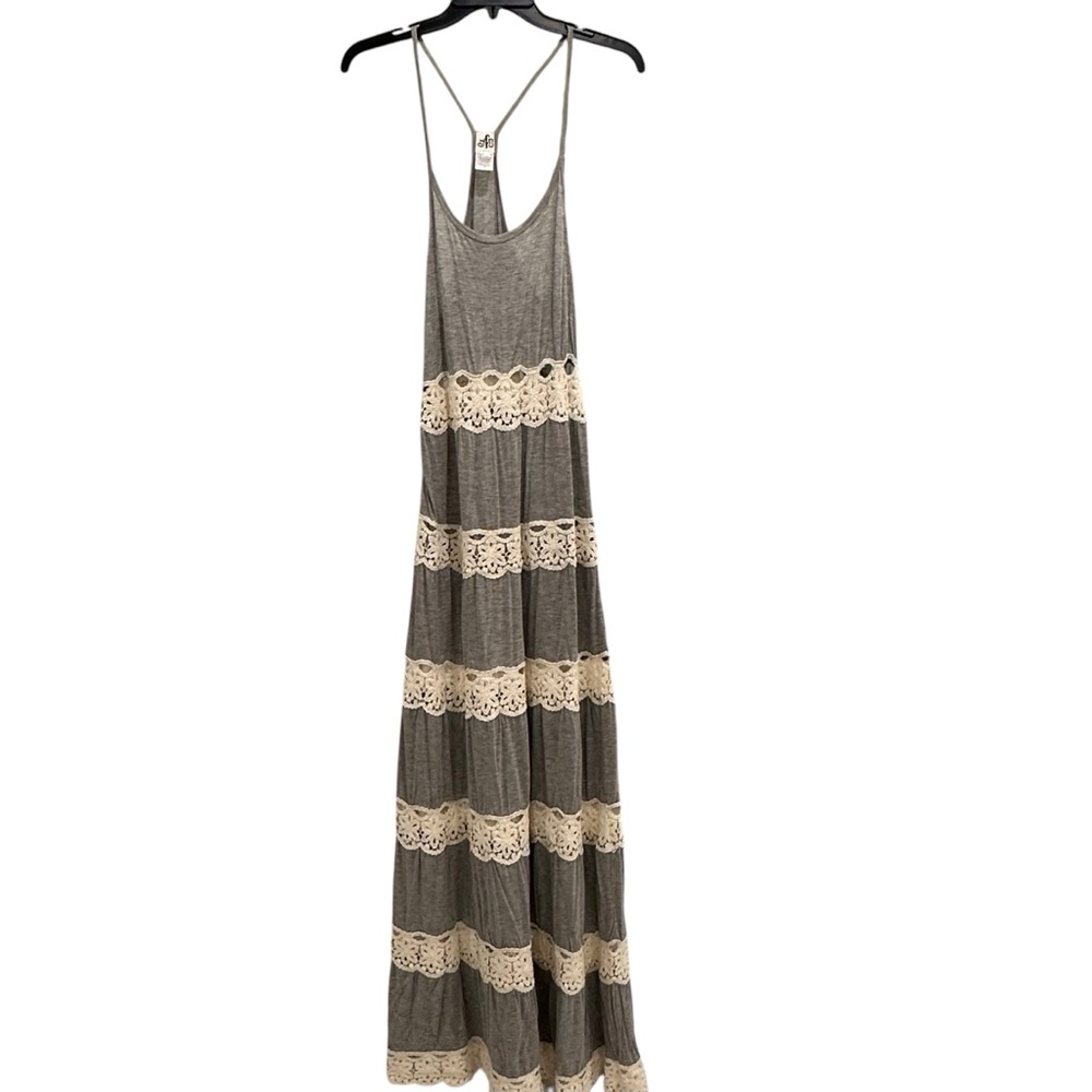 YOUNG FABULOUS & BROKE. YFB. Jersey & crochet sun dress.